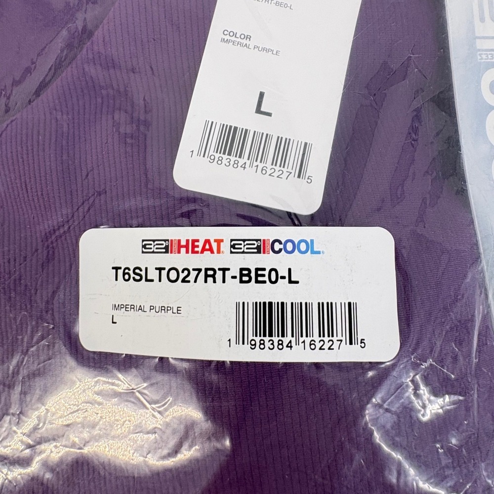 32 Degrees Heat Cool Women Ribbed Knit Tops 2 Pack Purple Blue T6SLTO27RT L - Picture 4 of 6